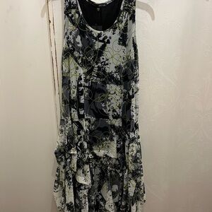 Abstract Print Maxi Dress